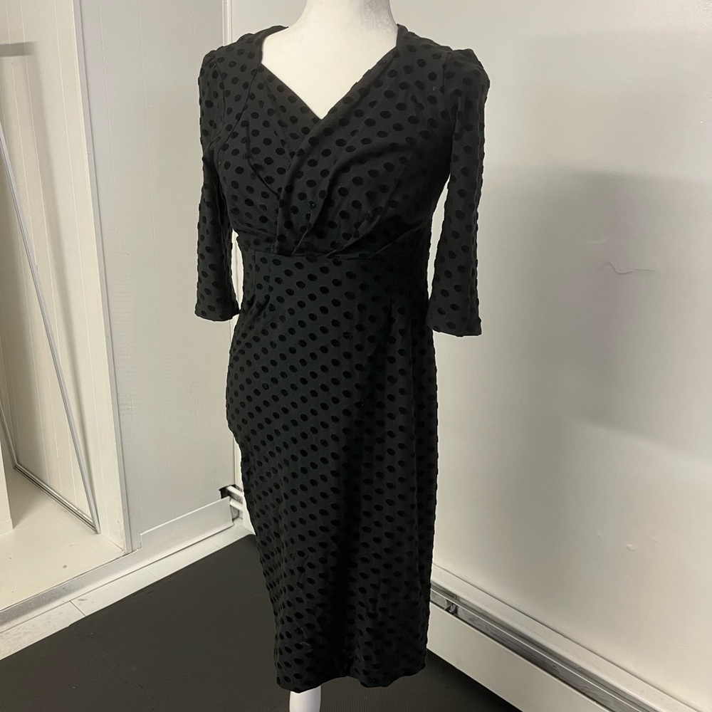 Little Black Dress velvet polka dots